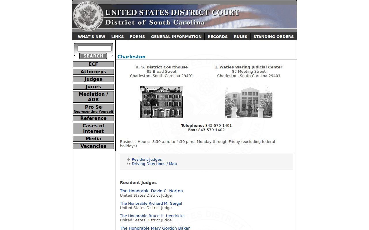 Federal courthouse contact information for Jasper County warrant routing